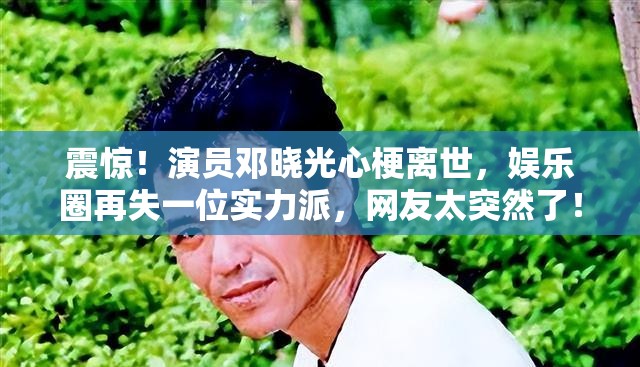 演员邓晓光心梗离世