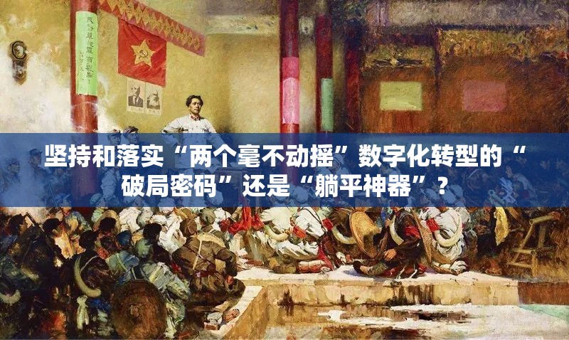 坚持和落实“两个毫不动摇”数字化转型的“破局密码”还是“躺平神器”？