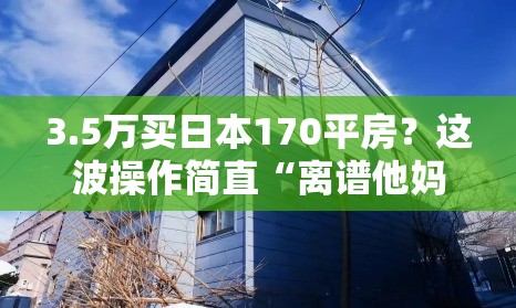 3.5万买日本170平房？这波操作简直“离谱他妈给离谱开门”！