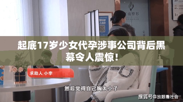 起底17岁少女代孕涉事公司背后黑幕令人震惊！